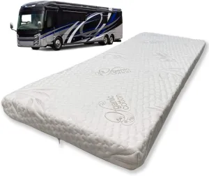 Foamma 3” x 28” x 72” Camper/RV Travel Gel Memory Foam Bunk, Organic Cotton Cover, Made in USA, Comfortable, Travel Trailer, CertiPUR-US Certified Foam