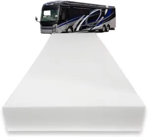 Foamma 3” x 30” x 72” Truck, Camper, RV High-Density Bunk Mattress Foam Replacement, Made in USA, Comfortable, Travel Trailer, CertiPUR-US Certified, Cover Not Included