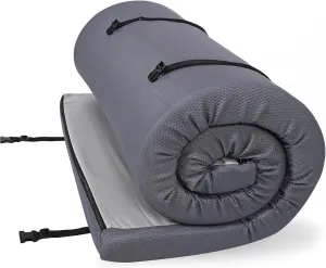 Foamma 3" x 30" x 75" Memory Foam Roll-Up Camping Mattress with Water Resistant Zipper Cover, Foldable and Portable for Camping, RV Bunk, Tent, Guest Bed, Outdoor and Dorm, CertiPUR-US Certified Foam