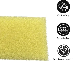 FoamRush 6" x 24" x 24" Water-Resistant Dry Fast Outdoor Upholstery Foam Sheet for Outdoor & Marine Furniture (Chair Cushion Foam for Patio Furniture, Boat Seat Cushion Replacement)
