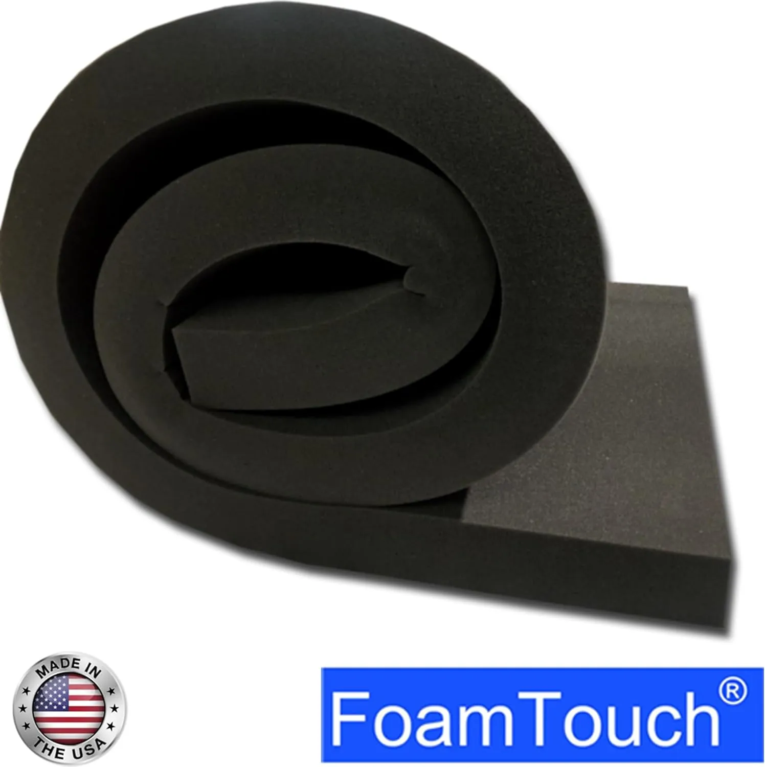 FoamTouch 4" Height x 48" Width x 72" Length Camper/RV bunk Mattress (Foam Only) Charcoal -No Cover