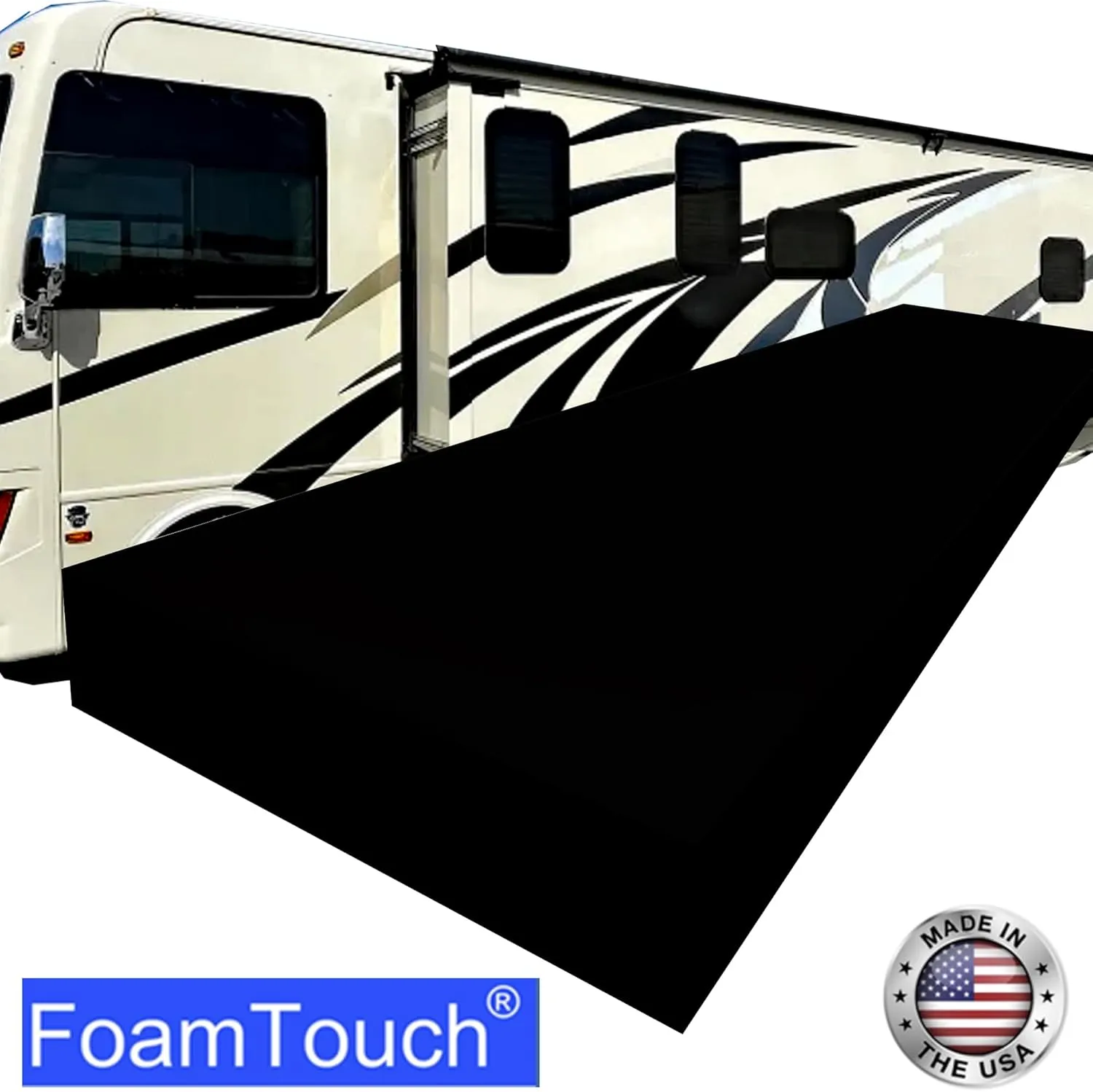 FoamTouch 4" Height x 48" Width x 72" Length Camper/RV bunk Mattress (Foam Only) Charcoal -No Cover
