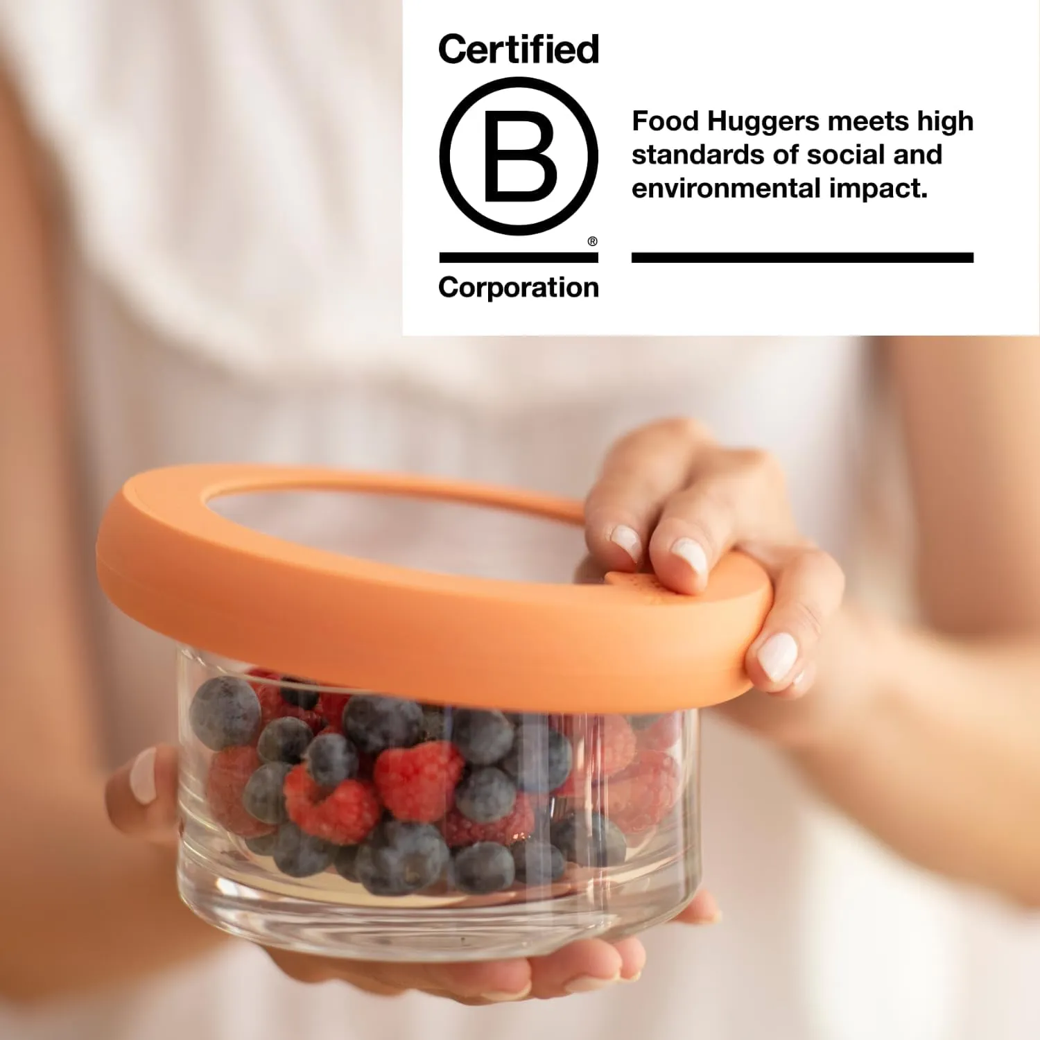 Food Huggers Replacement Lids for Glass Storage Containers | Silicone & Glass Lids that Don’t Crack | Fits Most Round Container Brands & Bowls | 100% Plastic Free (1 Lid (Small), Terracotta)