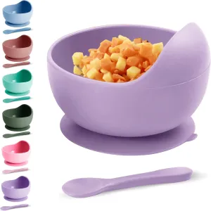 Friendly Baby Bowls with Suction - Perfectly Designed Baby Plates Includes Spoon Silicone Baby Bowls with Suction and Spoon