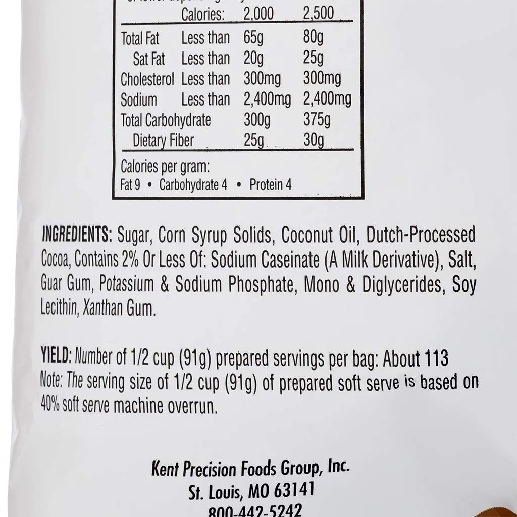 Frostline Chocolate Soft Serve Ice Cream Mix, Lactose & Gluten Free - Just Add Water, Dairy, or Dairy Free Alternative, Use with Blender, Countertop Ice Cream Maker, Soft Serve Machine - 6 lb Bag