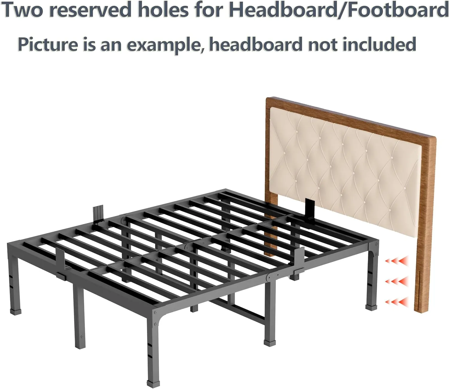 FUIOBYVV Twin Bed Frames, 18 Inch Heavy Duty Metal Platform Bed Frame Twin Size Support Up to 3500 lbs, No Box Spring Needed/No Shaking/Steel Slat Support/Noise Free/Easy Assembly
