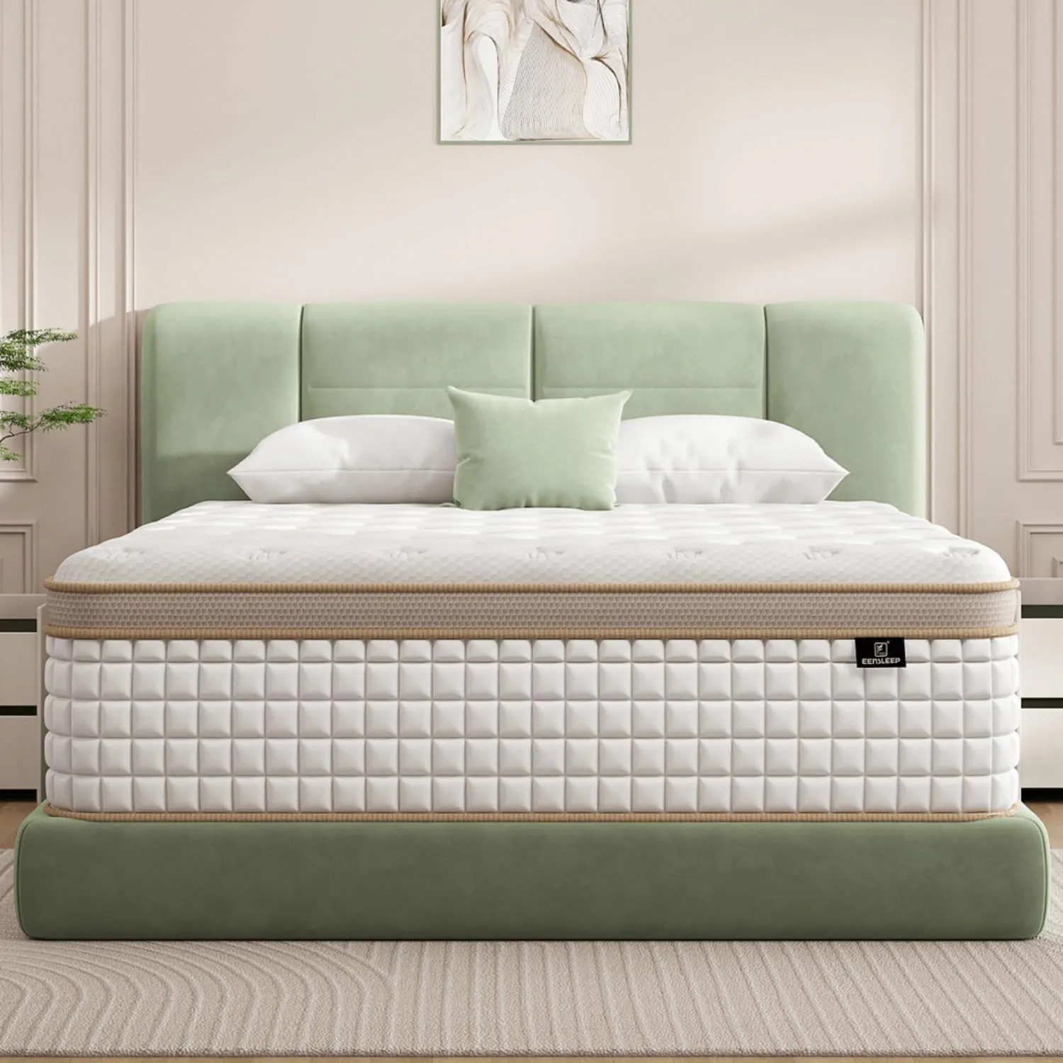 Full Mattress, 10 Inch Full Size Hybrid Mattress, Gel Memory Foam, Independent Pocket Spring for Motion Isolation & Silent Sleep & Pressure Relief, Extra Edge Support, Medium Firm