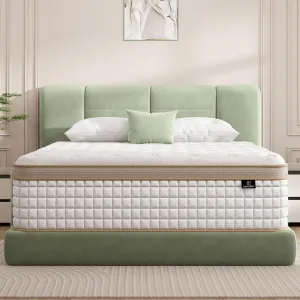 Full Mattress, 10 Inch Full Size Hybrid Mattress, Gel Memory Foam, Independent Pocket Spring for Motion Isolation & Silent Sleep & Pressure Relief, Extra Edge Support, Medium Firm