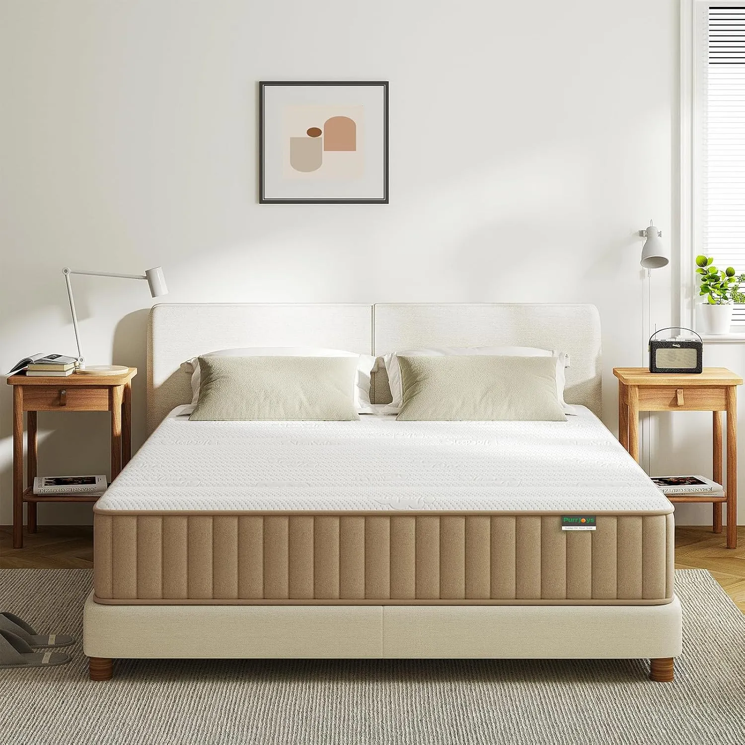 Full Mattress Firm, PurrJoys10 Inch Full Size Mattress in a Box,Hybrid Memory Foam Double Mattress with Individual Pocket Spring for Motion Isolation & Pressure Relief, CertiPUR-US