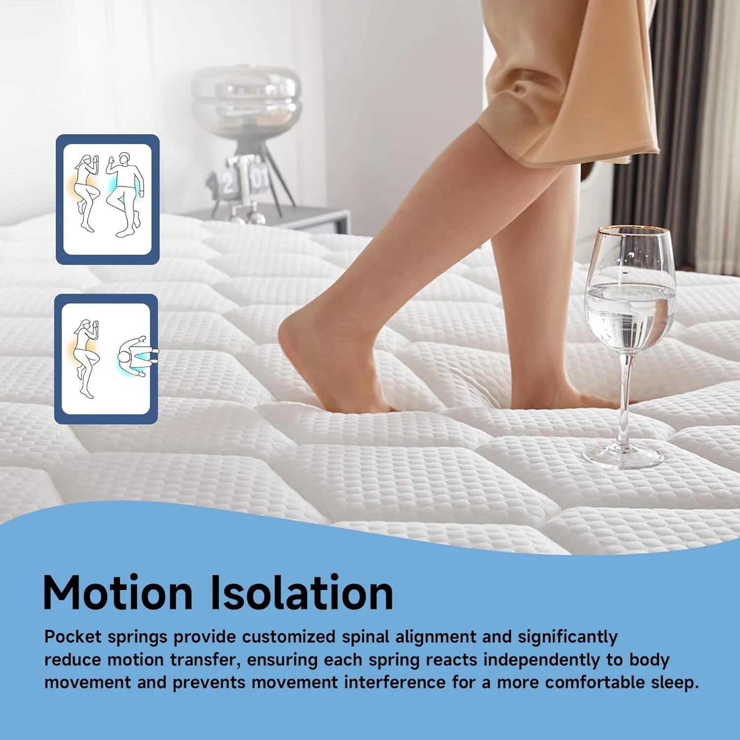 Full Mattress,12inch Thickness Mattress in A Box,Memory Foam Hybrid Mattress,with Individual Pocket Spring for Motion Isolation & Silent Sleep,Pressure Relief,Plush Texture.