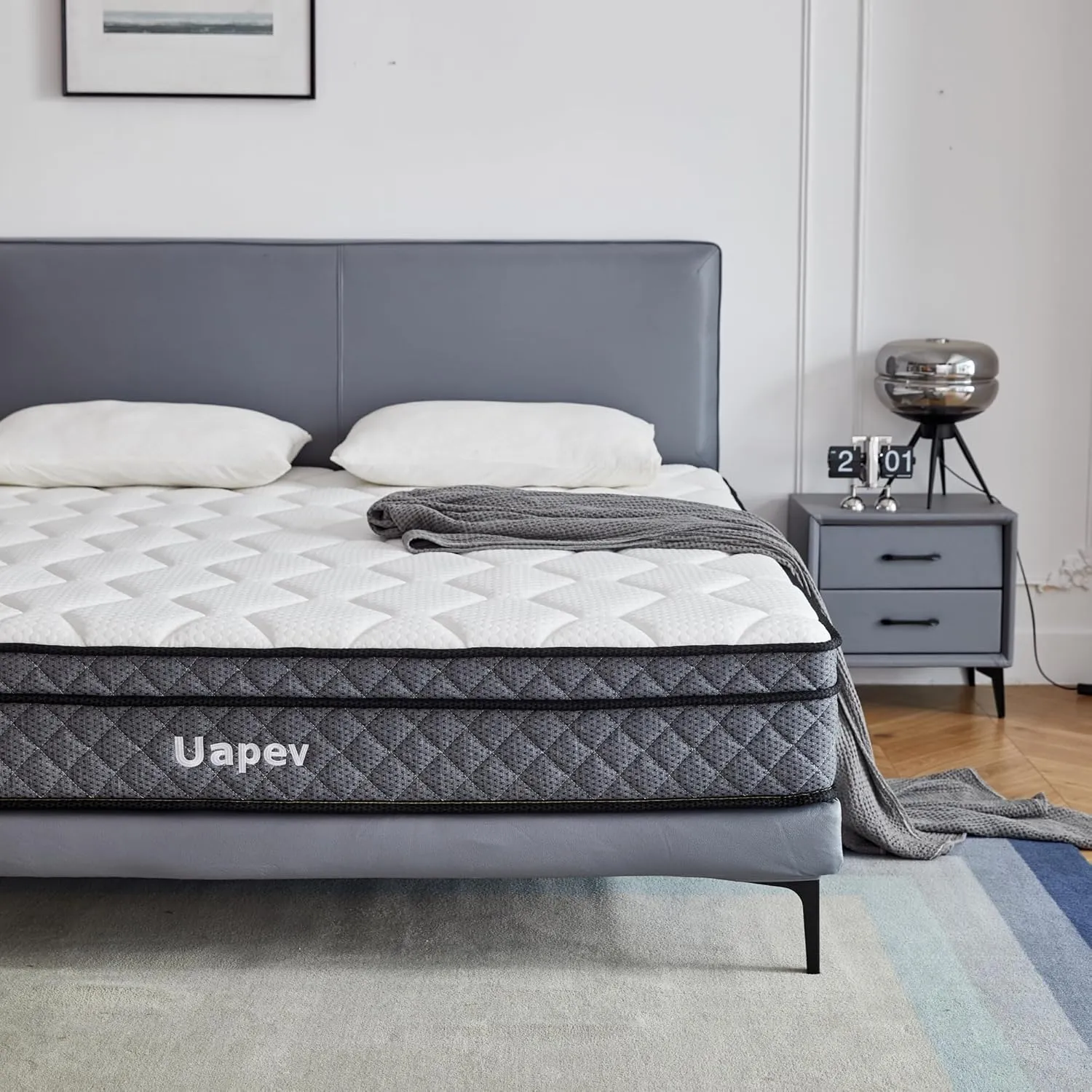 Full Mattress,12inch Thickness Mattress in A Box,Memory Foam Hybrid Mattress,with Individual Pocket Spring for Motion Isolation & Silent Sleep,Pressure Relief,Plush Texture.