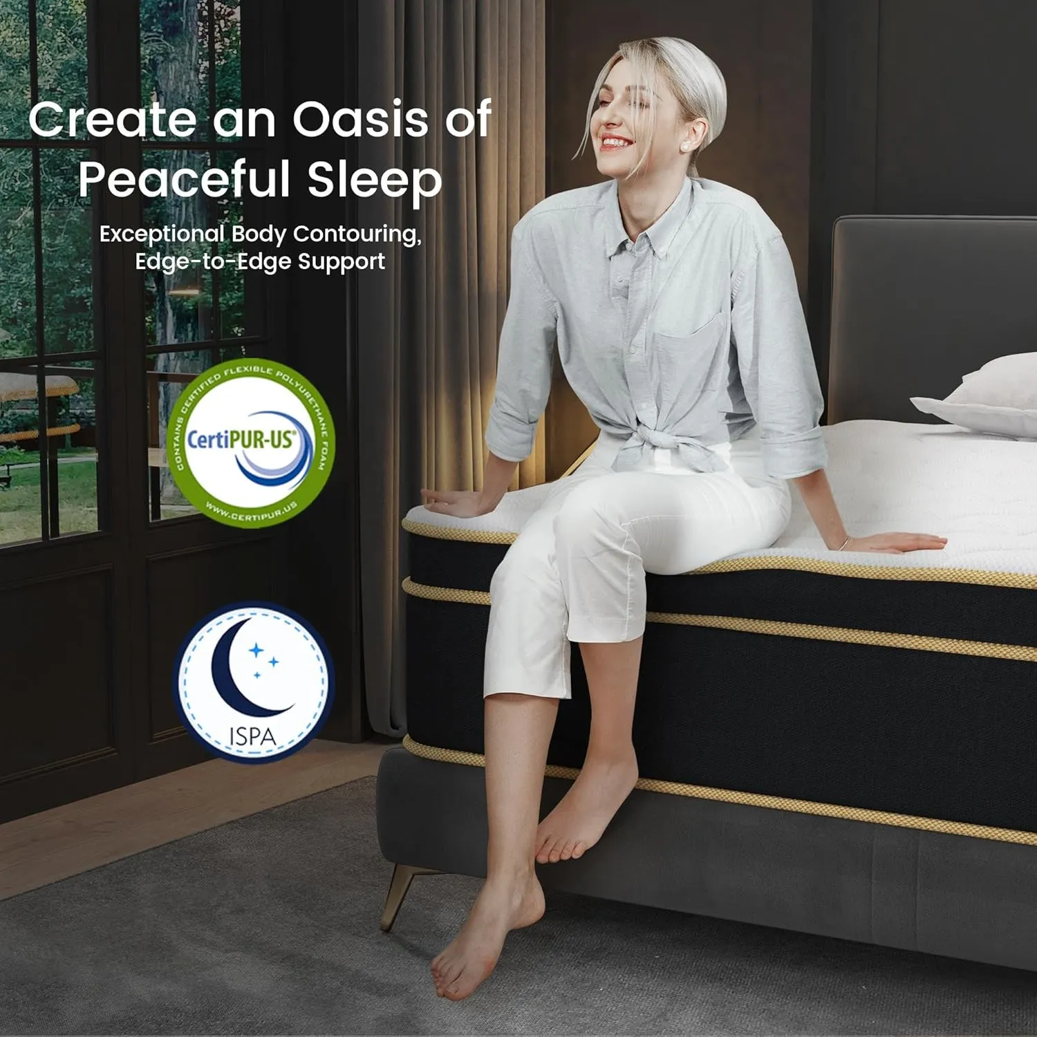 Full Size Mattress, 10 Inch Gel Memory Foam Hybrid Mattress Full Size in a Box, Full Bed for Pressure & Pain Relief, Medium Plush, Certipur-US, Individual Pocket Springs
