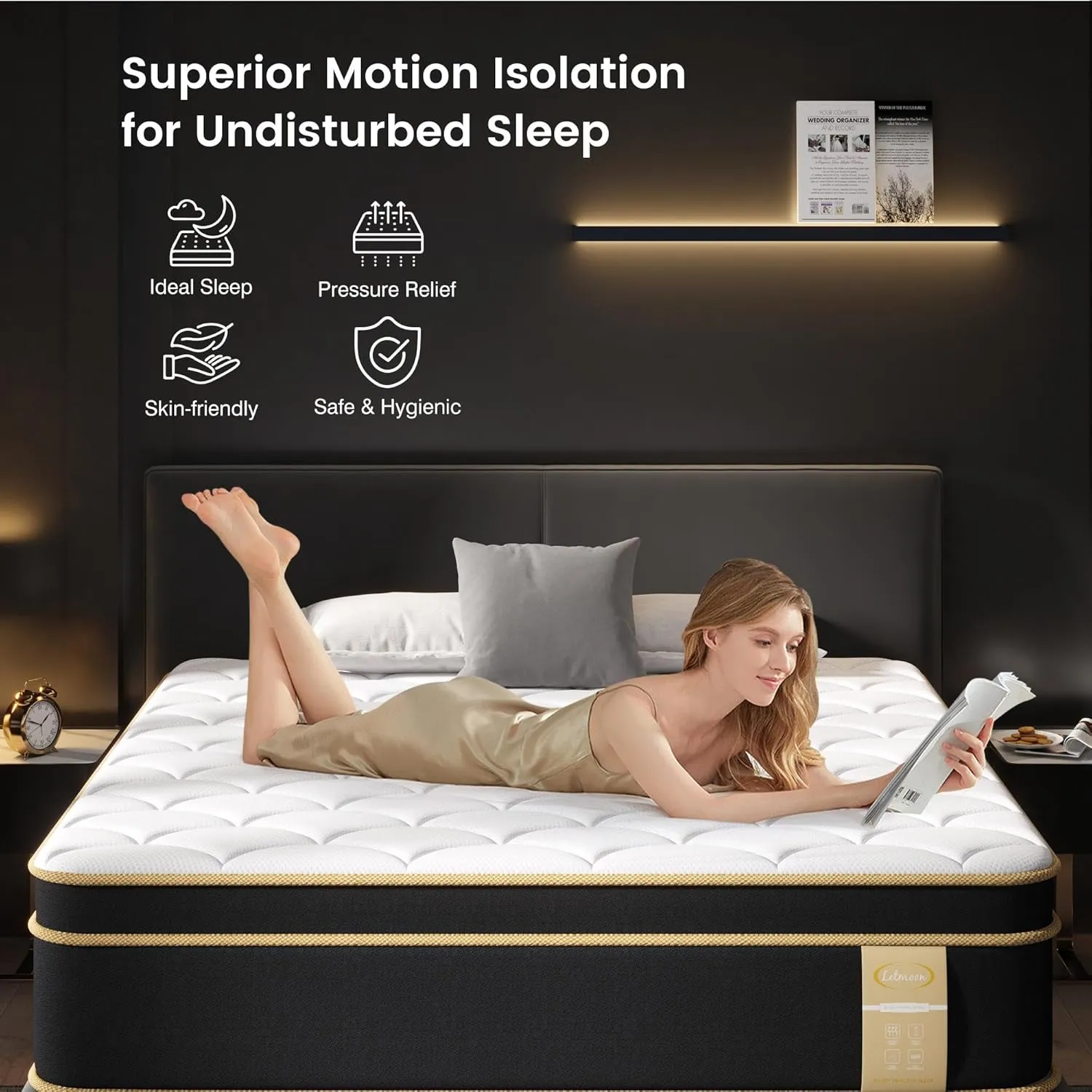 Full Size Mattress, 10 Inch Gel Memory Foam Hybrid Mattress Full Size in a Box, Full Bed for Pressure & Pain Relief, Medium Plush, Certipur-US, Individual Pocket Springs