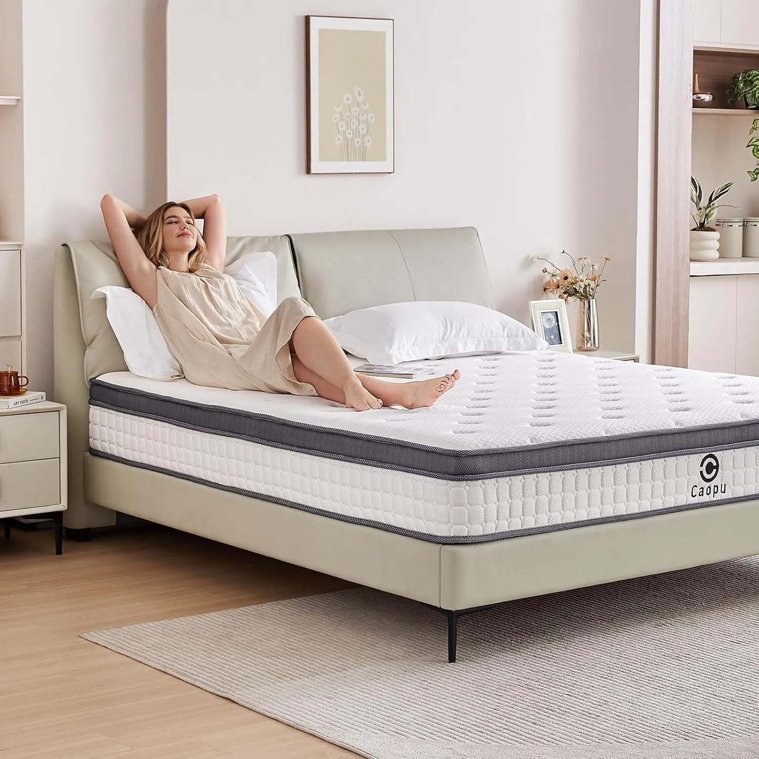 Full Size Mattress, 10 inch Hybrid Mattress in a Box, Medium Firm, Pressure Relief & Motion Isolation, Gel Memory Foam Pocket Springs, CertiPUR US Certified, 365 Nights Trial