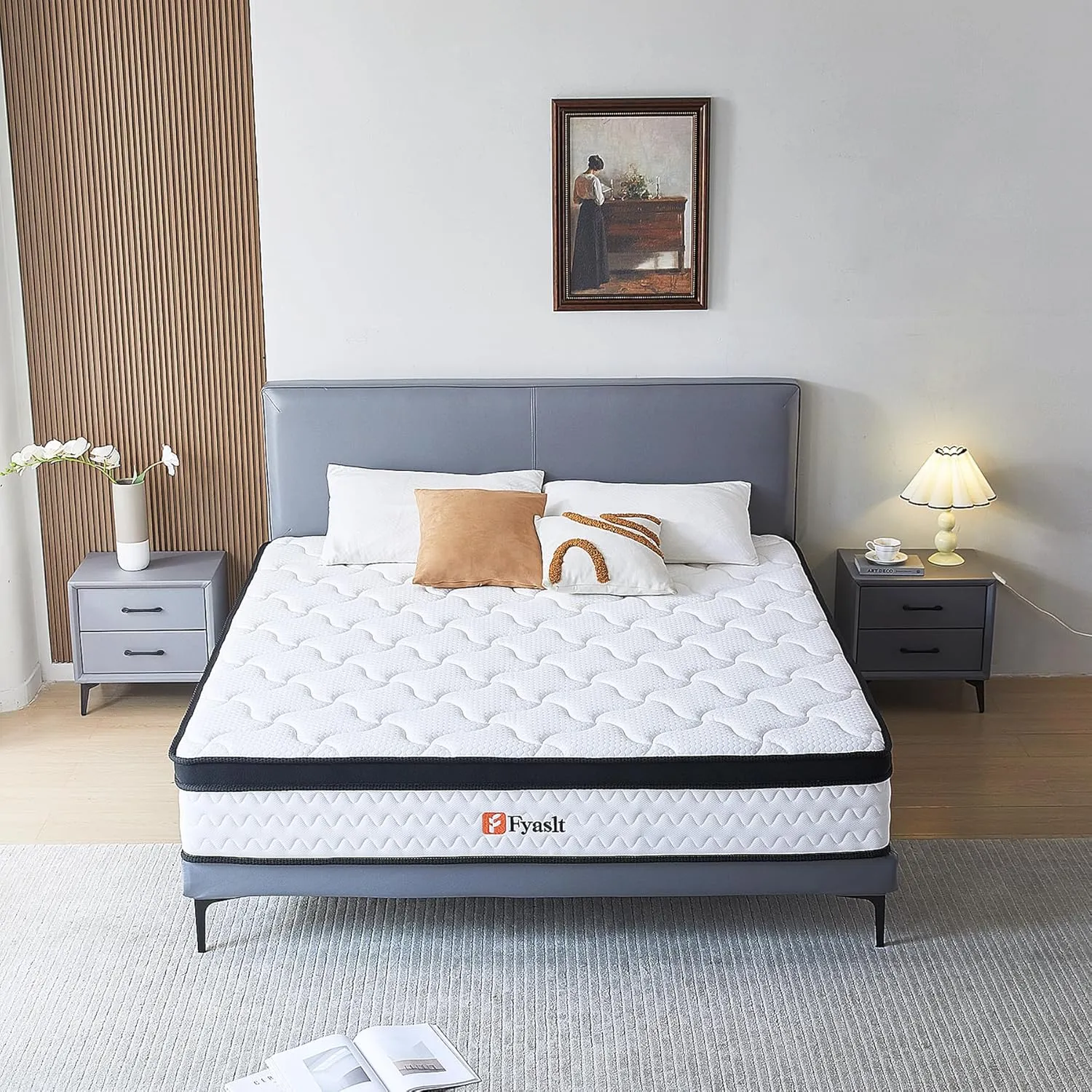 Full Size Mattress, 10 Inch Memory Foam Hybrid Mattress in a Box with Individual Pocket Spring for Motion Isolation & Silent Sleep & Strong Edge Support & Pressure Relief, CertiPUR-US,100 Nights Trial