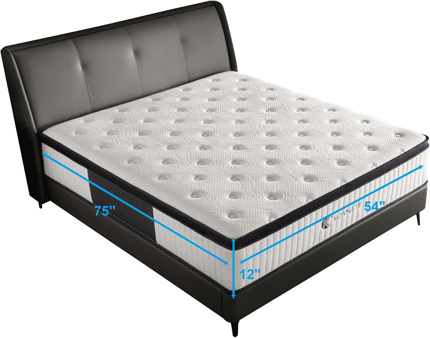 Full Size Mattress, 12 Inch Hybrid Full Mattress in a Box with Memory Foam & Individual Pocket Spring for Edge Support, Pressure Relief, Medium Firm,CertiPUR-US.