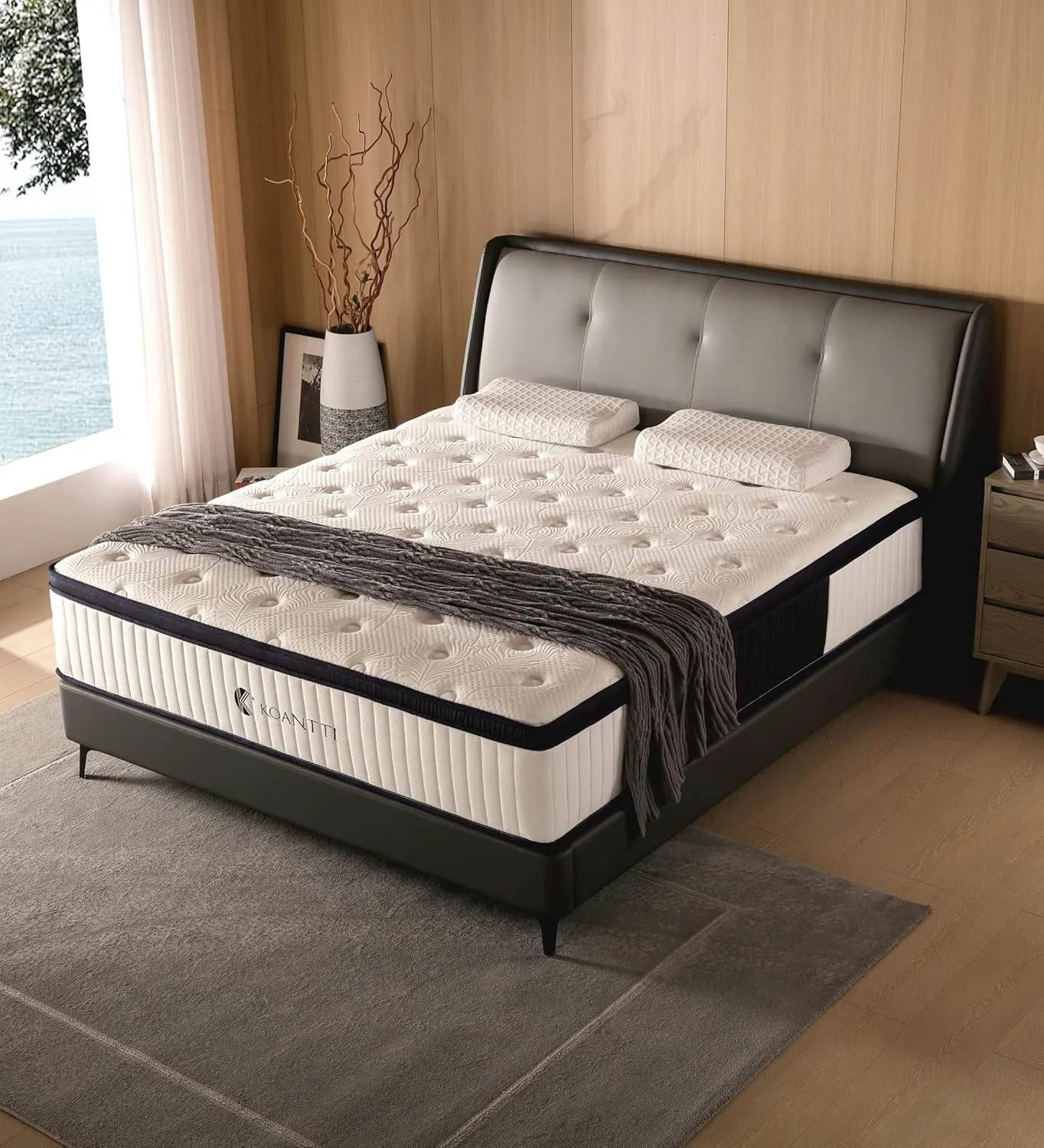 Full Size Mattress, 12 Inch Hybrid Full Mattress in a Box with Memory Foam & Individual Pocket Spring for Edge Support, Pressure Relief, Medium Firm,CertiPUR-US.