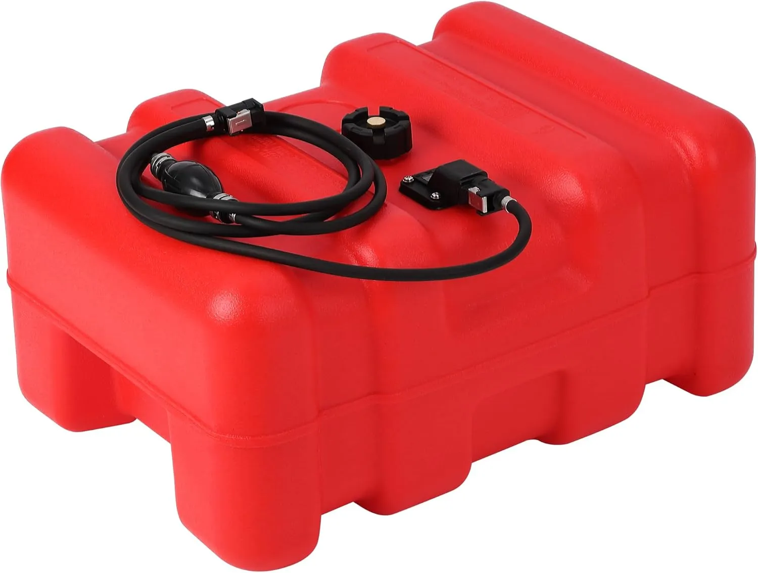 GAOMON Marine Fuel Tank, 12-Gallon Outboard Marine Portable Fuel Tank with Fuel Line, I-Shaped Handle, Easy to Carry