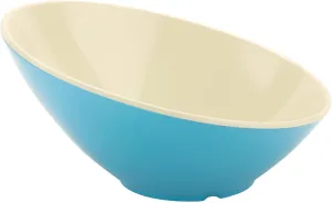 G.E.T. B-788-SE Angled Cascading Serving Bowl for Salads, Rice and Dessert, 16 Ounce / 8", Seabreeze Blue