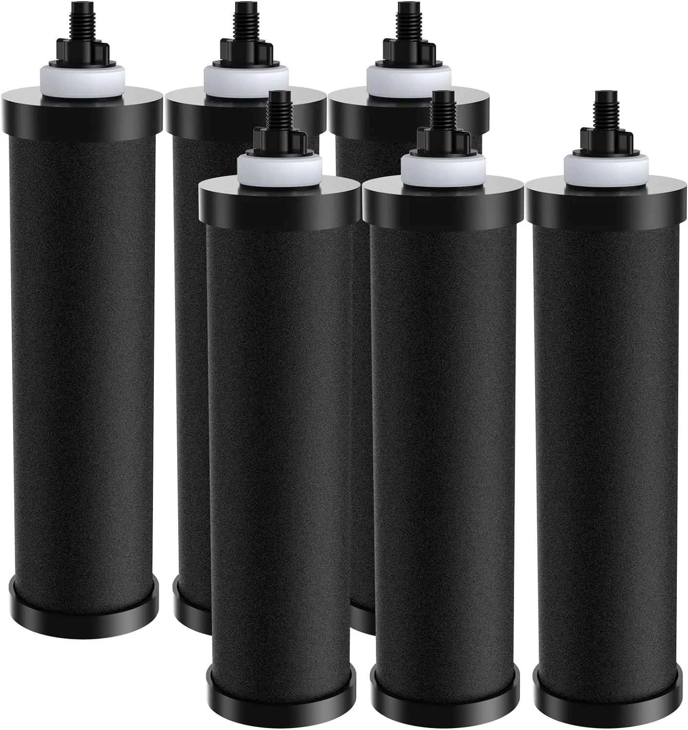GLACIER FRESH Replacement for BB9-2 Black Purification Water Filter, Compatible with Berkey® BB9-2 Black Filters and Berkey® Gravity Water Filter System, 6 Pack
