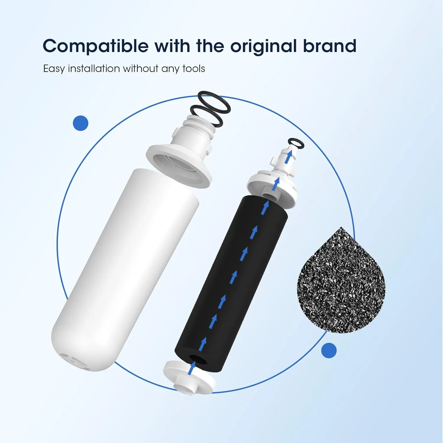 GLACIER FRESH Water Filter LT1000PC Replacement for Refrigerator, Compatible with MDJ64844601, ADQ747935 ADQ74793504 Water Filter (3 Pack)