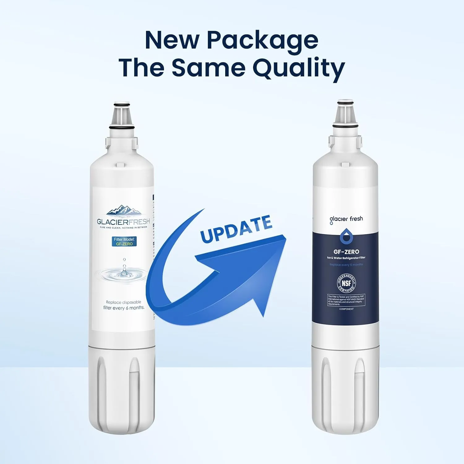 GLACIER FRESH Water Filter Replacement for Sub-Zero 4204490, 4290510, 9030868 Refrigerator Water Filter, 2 Pack