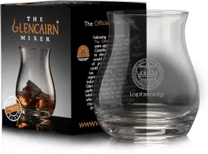 GLENCAIRN LAPHROAIG ISLAY CREST BRANDED CANADIAN WHISKY GLASS IN GIFT CARTON