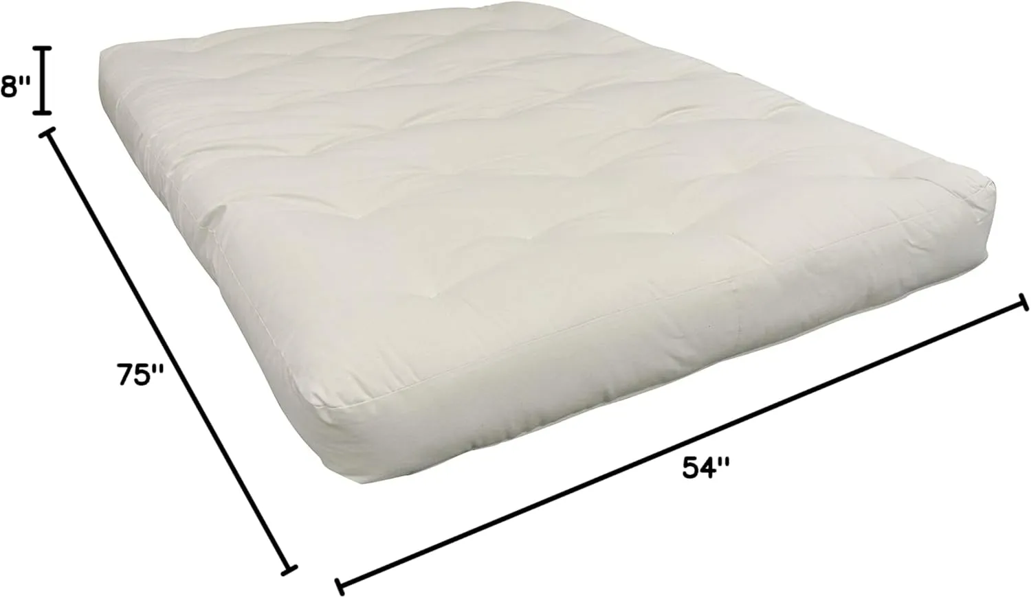 Gold Bond 8" Double Foam & Futon Mattress, Natural, Full, Natural