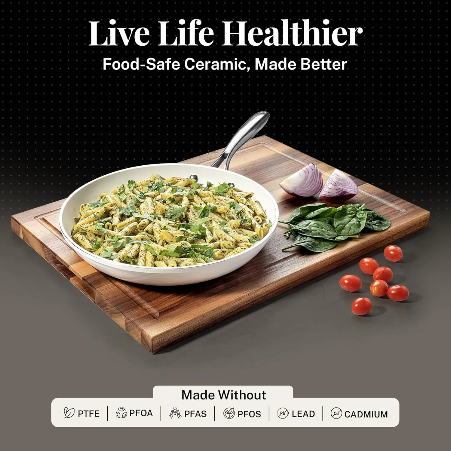 GOTHAM STEEL 10 Inch Non Stick Frying Pans Nonstick Skillet, Ceramic Pan for Cooking Non Toxic, Nonstick Frying Pan Skillets with Stay Cool Handle, Fry Pans, Oven and Dishwasher Safe