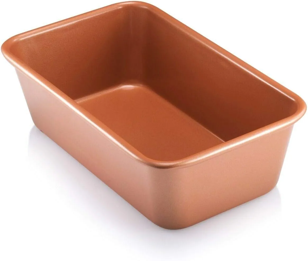 Gotham Steel Bakeware Loaf Pan – Nonstick Loaf Pan, XL 9.7” x 5.75” x 2.8” Full Size Loaf Pan Even Heat g, Metal U& Non-Warp Technology with Ultra Nonstick Ceramic Coatintensil & Dishwasher Safe