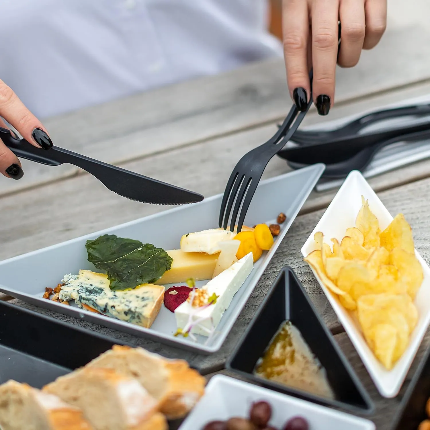 Gourmet Set TANGRAM READY, black/white/grey