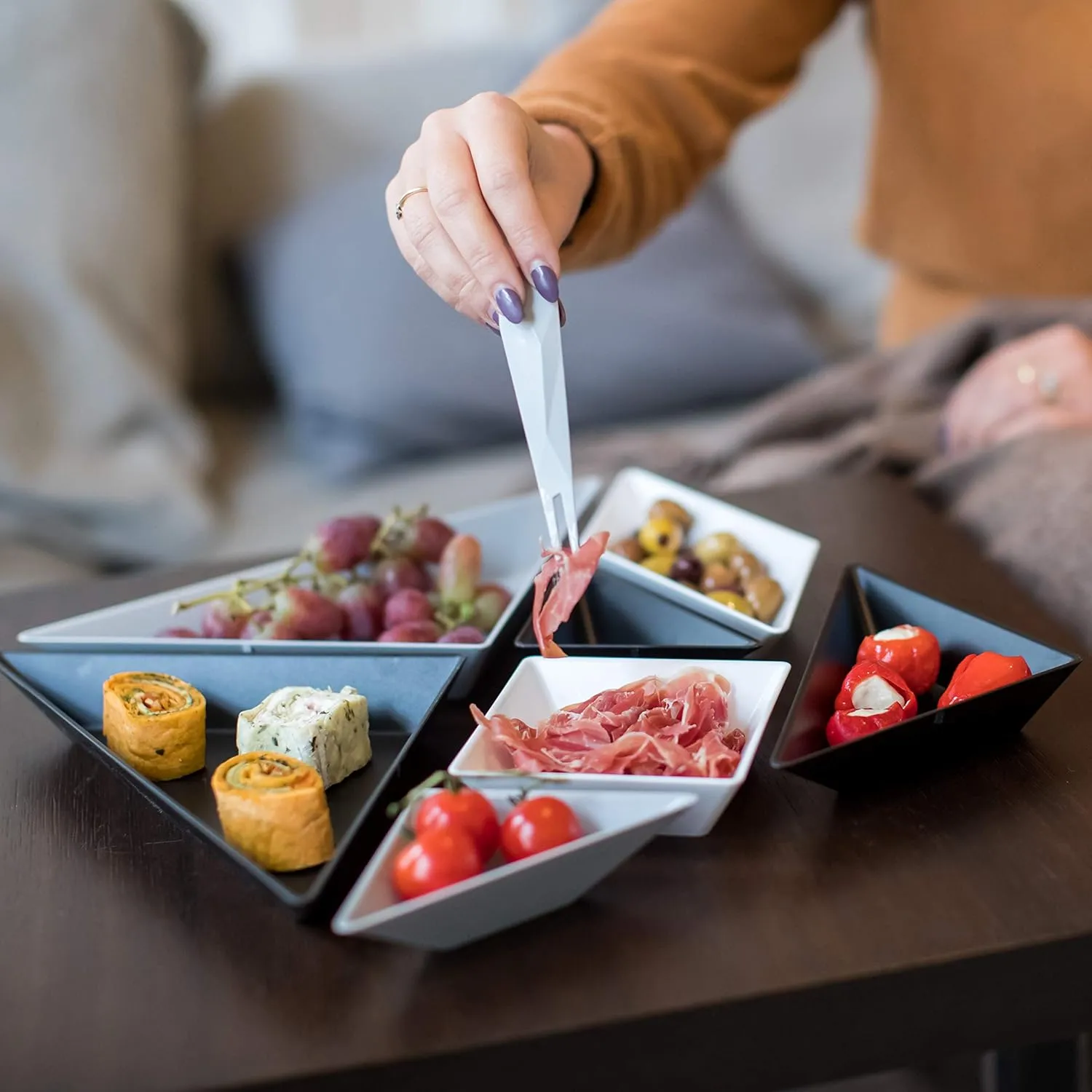 Gourmet Set TANGRAM READY, black/white/grey