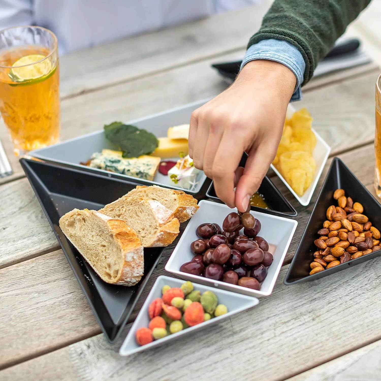 Gourmet Set TANGRAM READY, black/white/grey