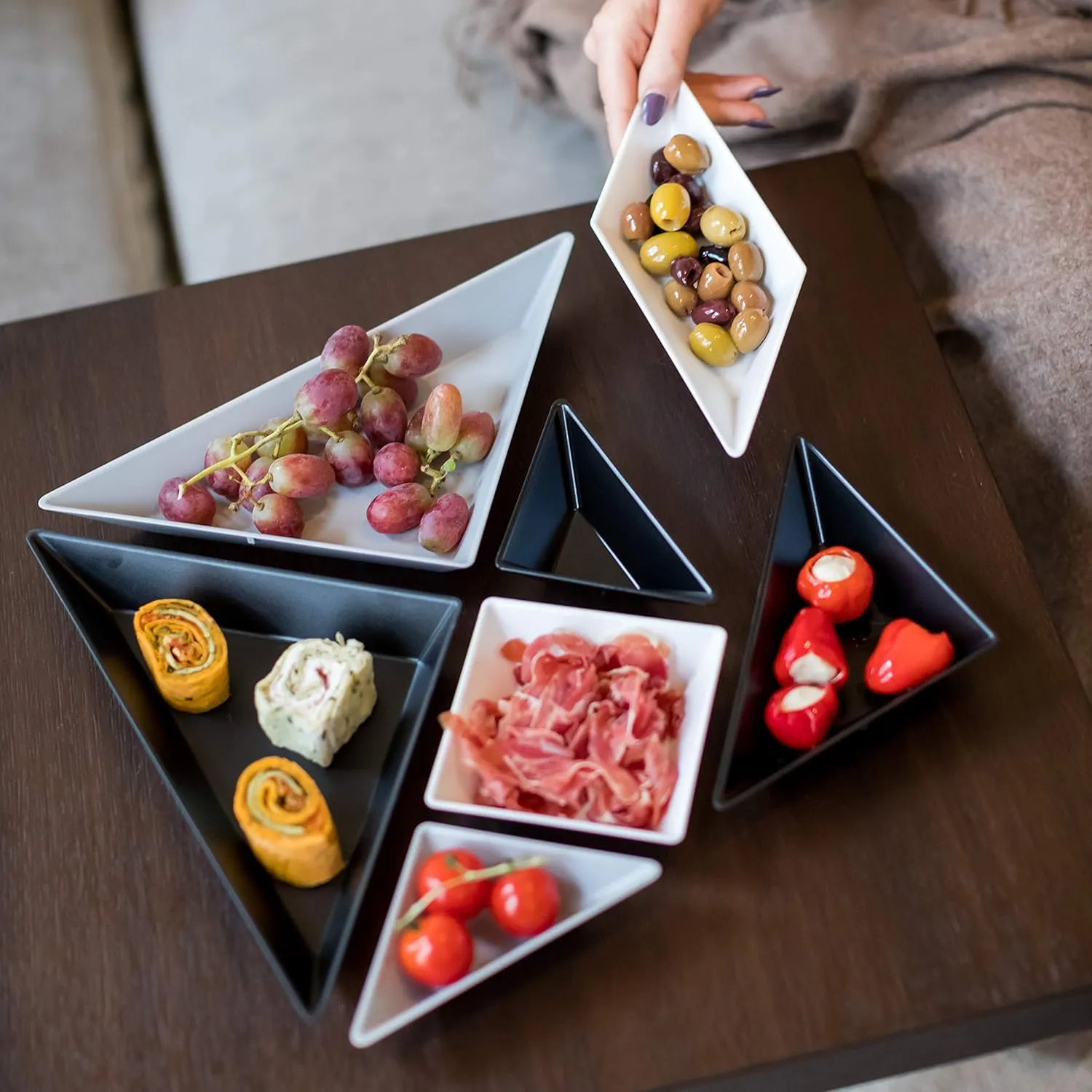 Gourmet Set TANGRAM READY, black/white/grey