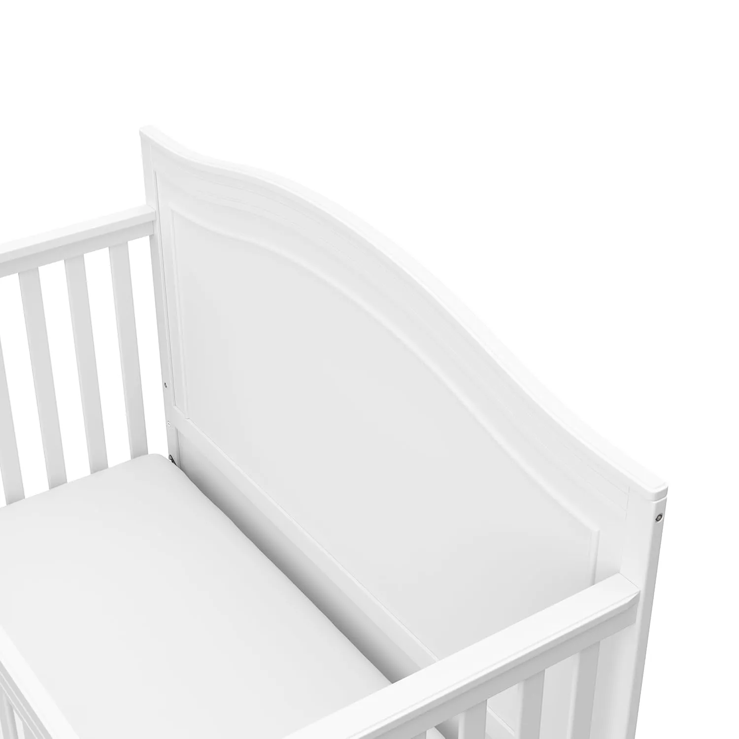 Graco Paris Crib and Mattress Nursery Essentials Pack (White) – GREENGUARD Gold Certified Baby Crib & Crib Mattress, Cribs with Mattress Included, Convertible Crib, Baby Mattresses for Crib