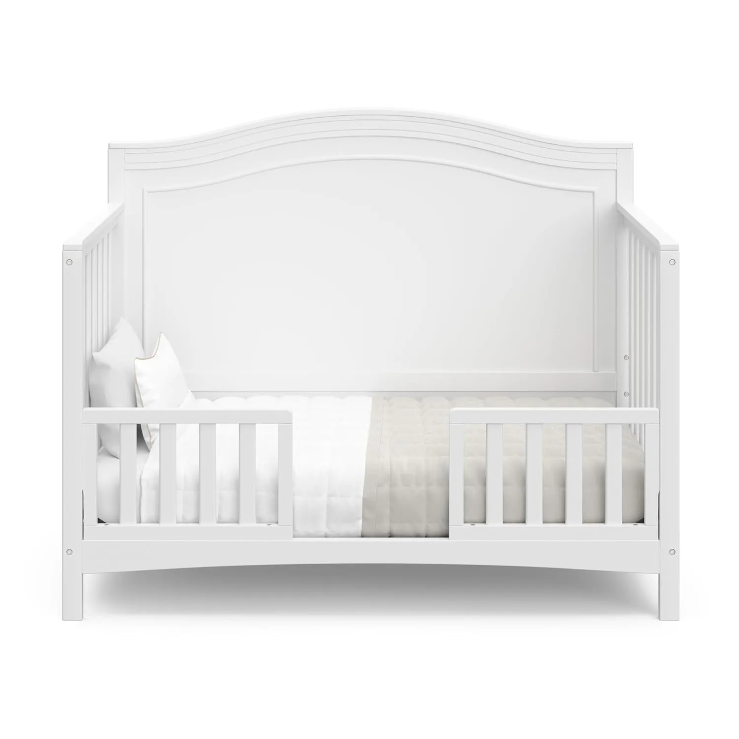 Graco Paris Crib and Mattress Nursery Essentials Pack (White) – GREENGUARD Gold Certified Baby Crib & Crib Mattress, Cribs with Mattress Included, Convertible Crib, Baby Mattresses for Crib