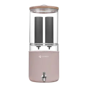 Gravity-Fed Water Filter System, Off Grid Home Emergency Water Filtration System, 2.25 Gallon Multifunctional Water Purifier with 2 Filter