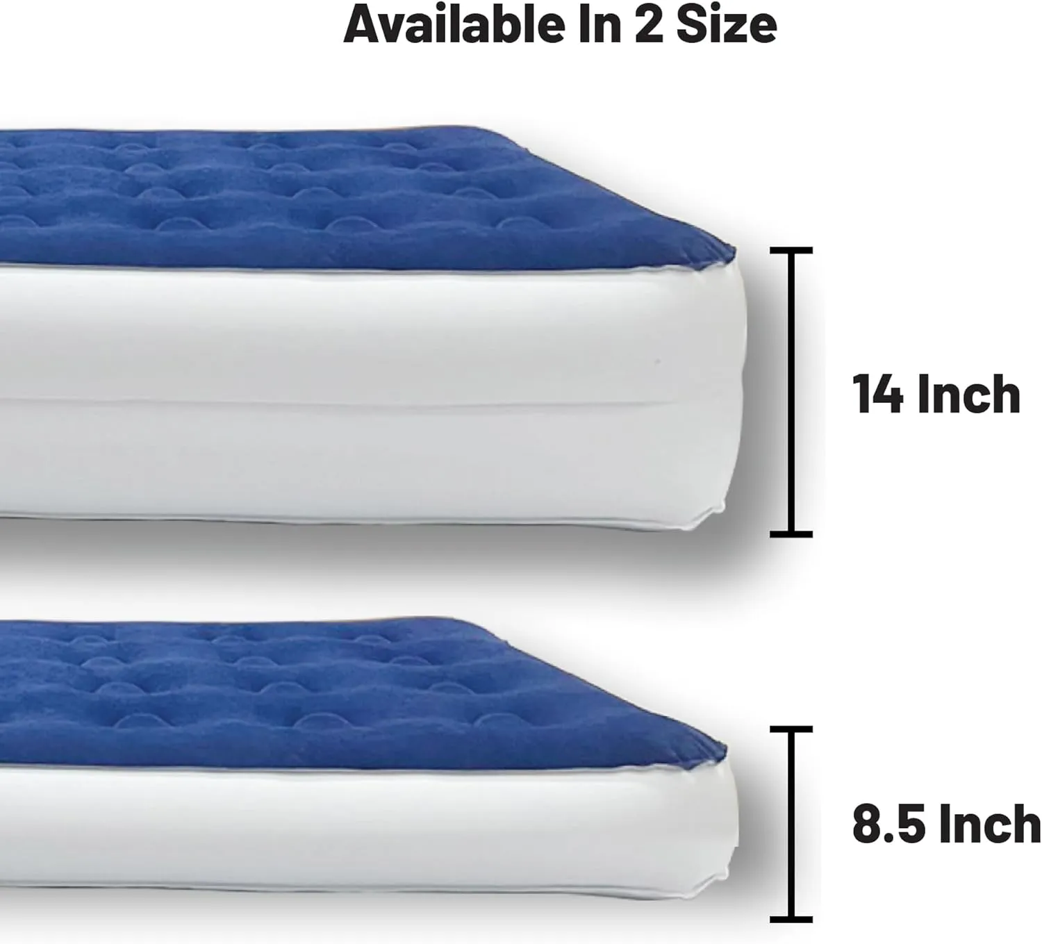 Greaton, 8.5-Inch Durable Luxury Inflatable Air Mattress with Comfort Coil Technology and High Capacity Pump, Good for Camping, Home and Portable Travel, Twin, Blue
