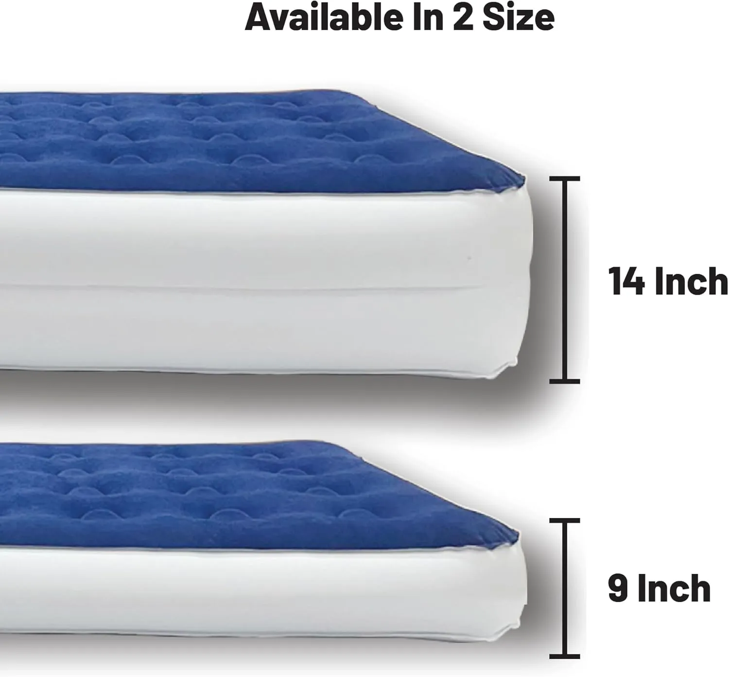Greaton, 9-Inch Durable Luxury Inflatable Air Mattress with Comfort Coil Technology and High Capacity Pump, Good for Camping, Home and Portable Travel, Twin, Blue