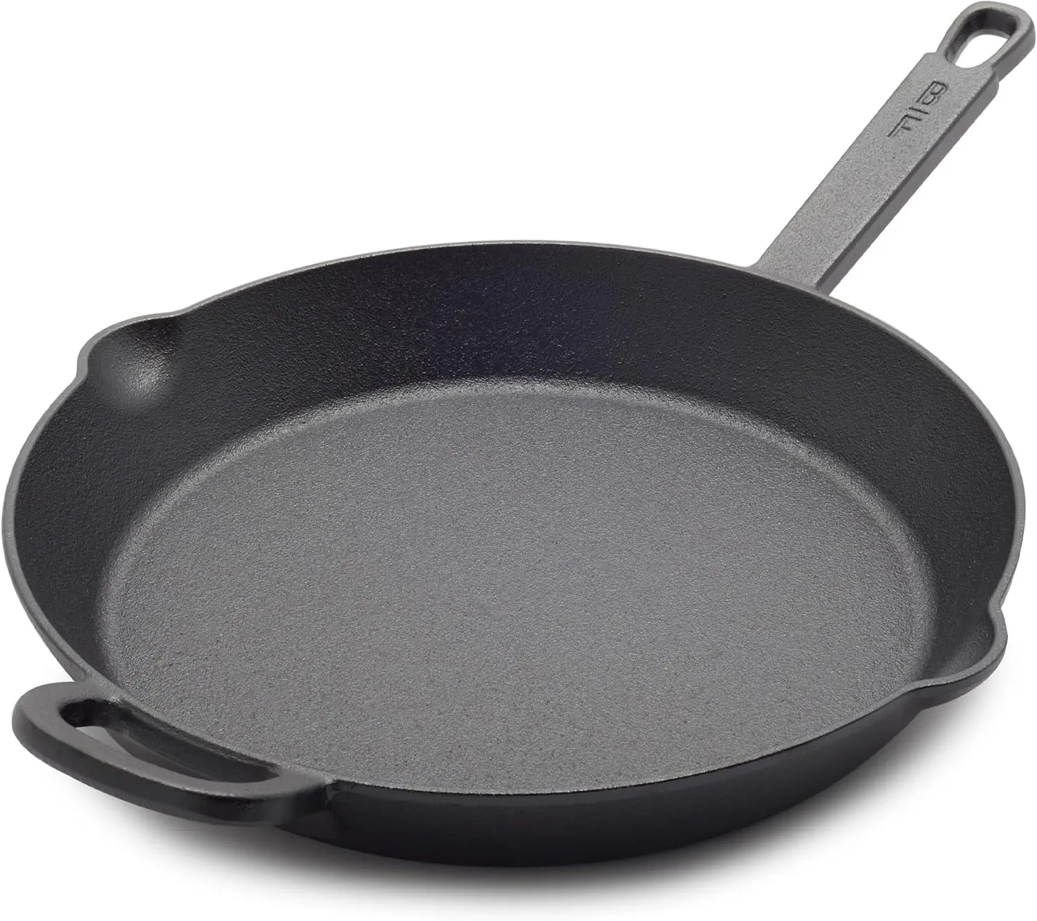 GreenPan x Bobby Flay 12” Cast Iron Pre-Seasoned Skillet with Helper Handle, Professional Grade Heavy Duty, Induction Suitable, Versatile Stovetop, Oven, BBQ, Fire & Grill, Indoor/Outdoor Use, Black