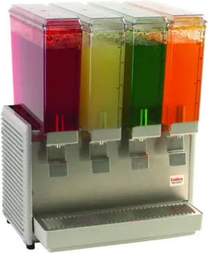 Grindmaster-Cecilware E49-4 Crathco Classic Bubblers Premix Cold Beverage Dispensers, 2.4-Gallon, Plastic/Stainless Steel Finish