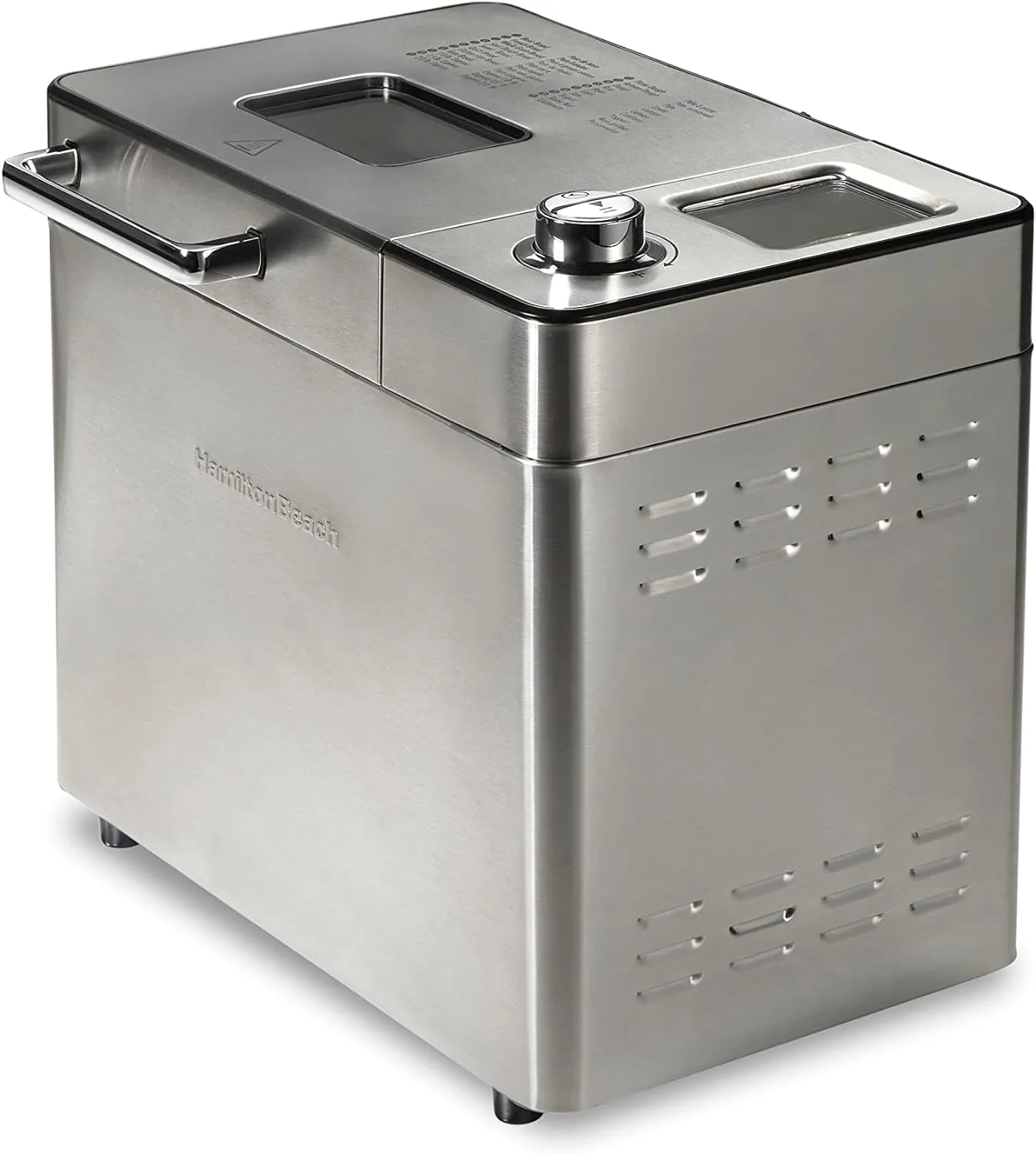 Hamilton Beach Premium Dough & Bread Maker Machine with Auto Fruit and Nut Dispenser, 2 lb. Loaf Capacity, 21 Programmable Settings Including Gluten Free & Keto, Stainless Steel (29890)
