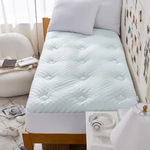 Hansleep Memory Foam Mattress Topper Twin, Pillow Top Mattress Pad Twin Viscose Derived from Bamboo with Deep Pocket, Breathable Mattress Topper for Back Pain Relief, 39" x 75", White