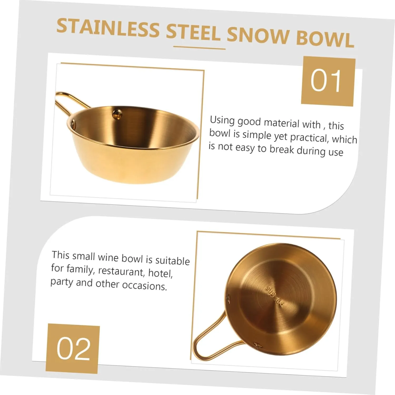Happyyami 2pcs Collapsible Camping Bowl Lids Stainless Steel Folding Bowl for Outdoor Picnic Travel Camping Cup