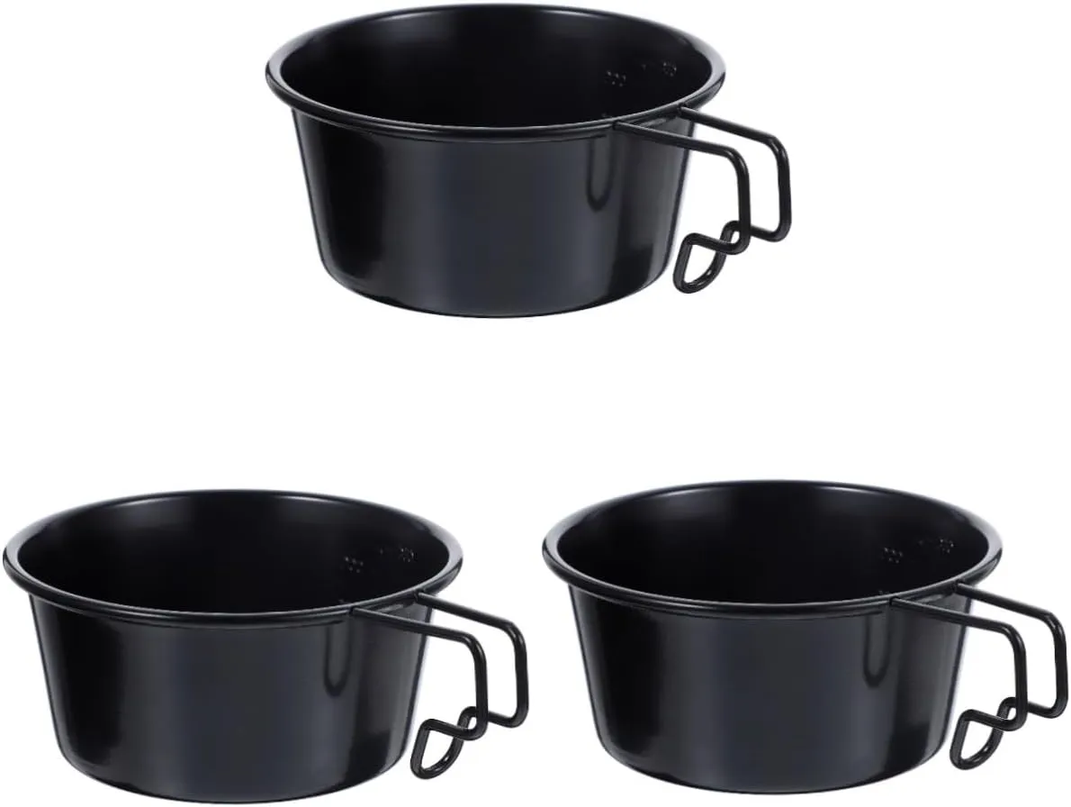 Happyyami 3pcs Stainless Steel Camping Bowl with Handle Multi-function Rice Bowl Collapsible for Outdoor