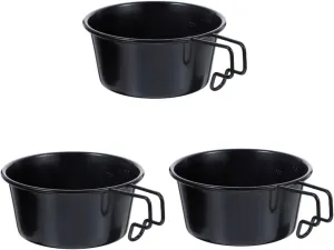 Happyyami 3pcs Stainless Steel Camping Bowl with Handle Multi-function Rice Bowl Collapsible for Outdoor