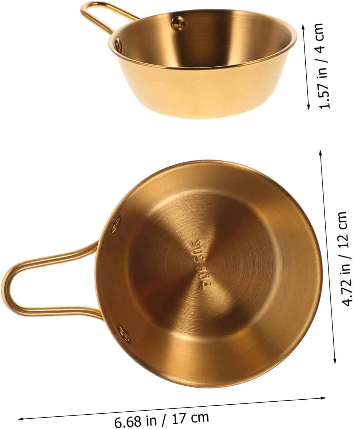 Happyyami Stainless Steel Water Bowls 2pcs Collapsible Camping Bowl Enamel Camping Dishes Multi-function Drinking Cup Easy Outdoor Use