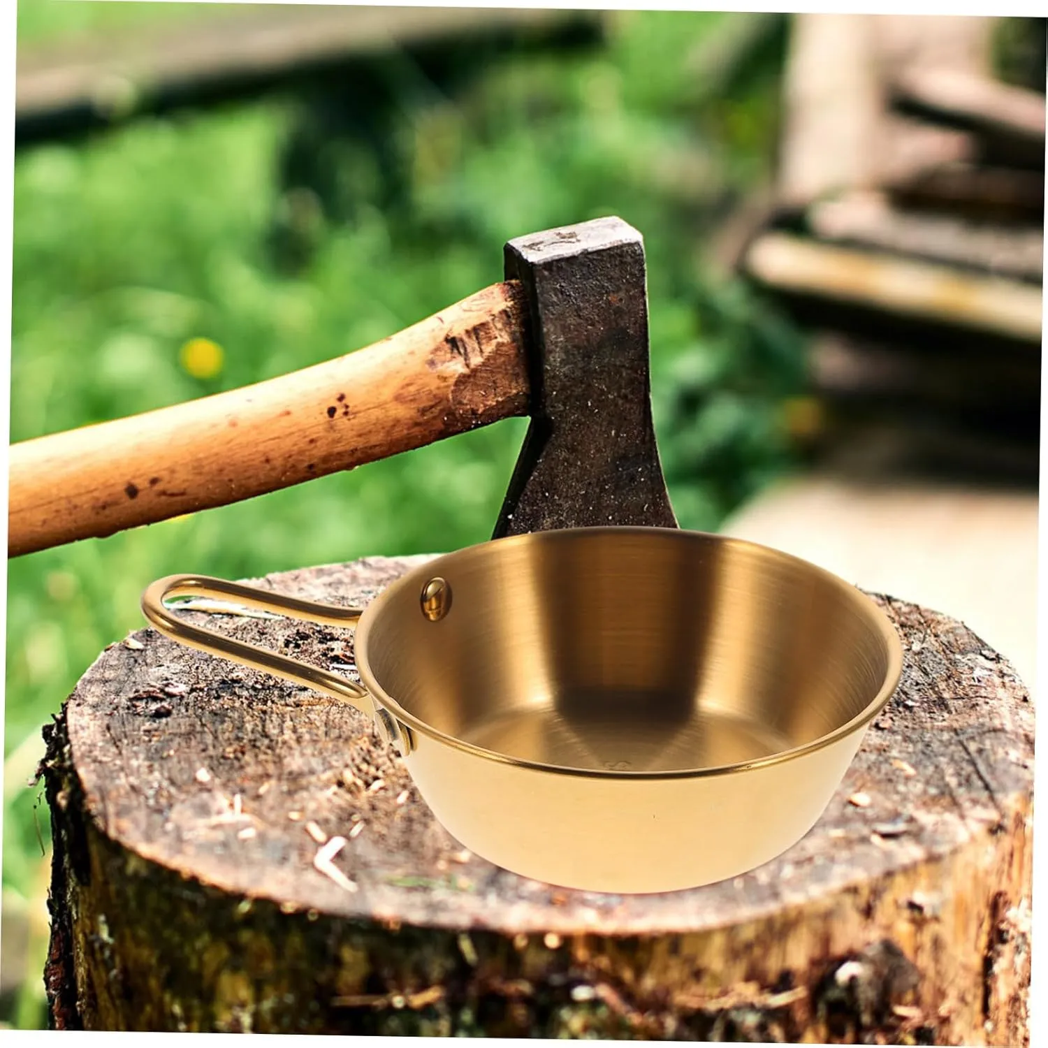 Happyyami Stainless Steel Water Bowls 2pcs Collapsible Camping Bowl Enamel Camping Dishes Multi-function Drinking Cup Easy Outdoor Use