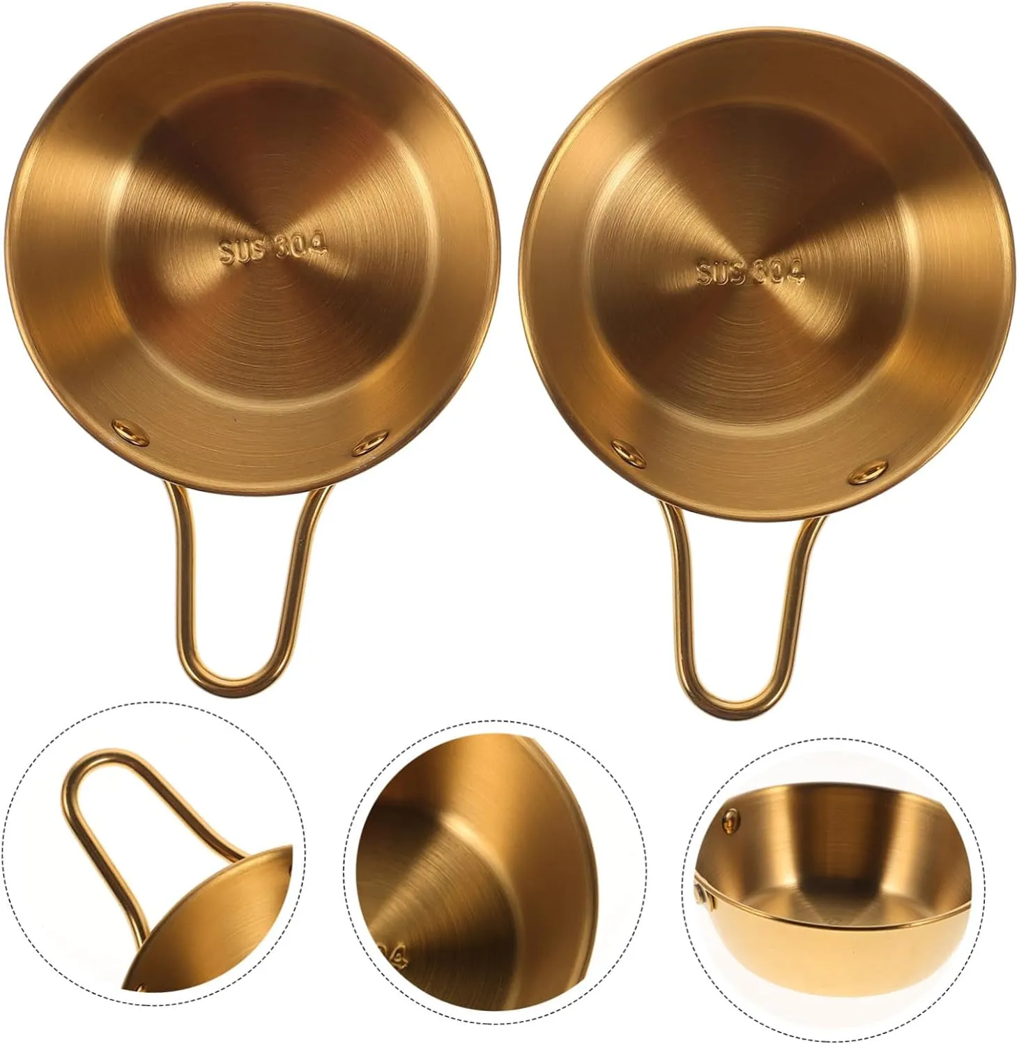 Happyyami Stainless Steel Water Bowls 2pcs Collapsible Camping Bowl Enamel Camping Dishes Multi-function Drinking Cup Easy Outdoor Use
