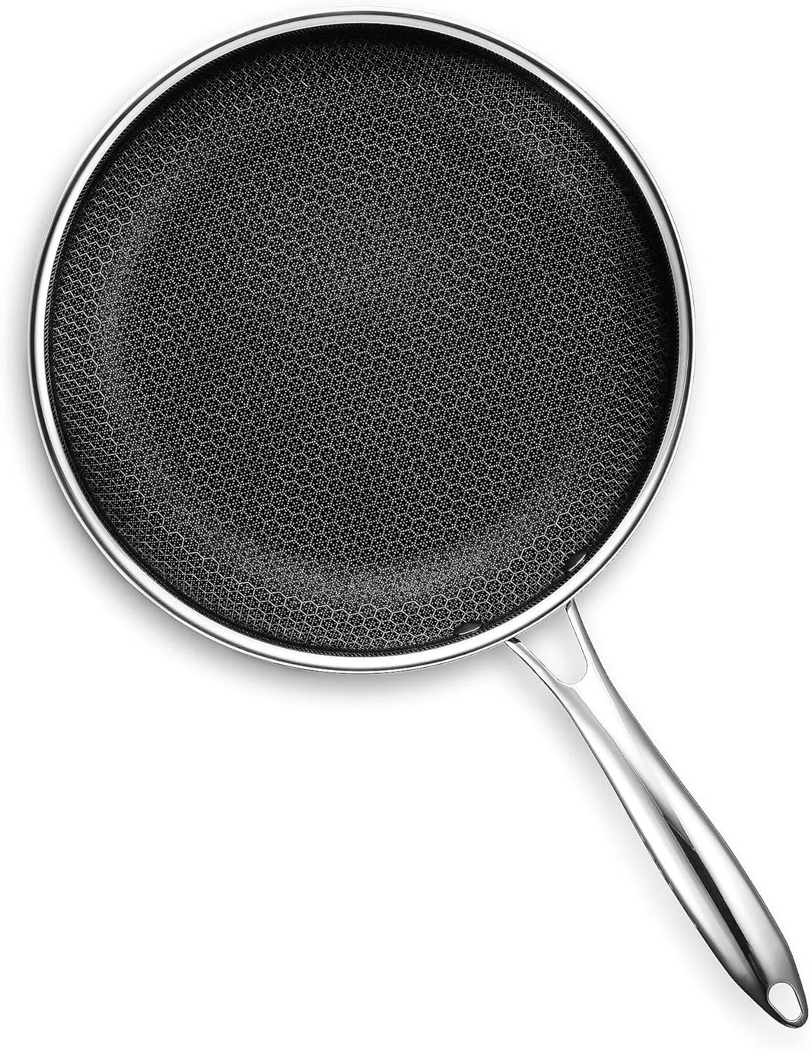 HexClad Hybrid Nonstick 10-Inch Frying Pan, Stay-Cool Handle, Dishwasher-Friendly, Oven-Safe Up to 900°F, Induction-Ready, Compatible with All Cooktops